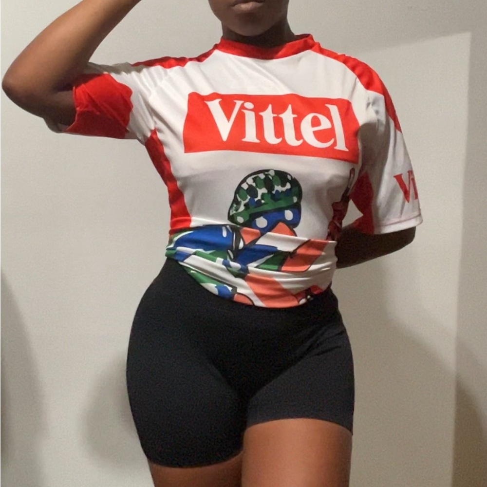 Vittel cycling jersey in red and white #cycling